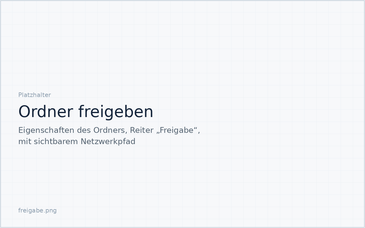Ordnereigenschaften mit dem Reiter Freigabe